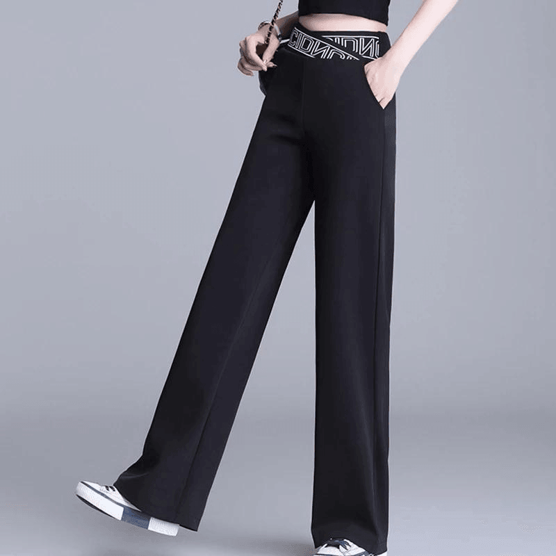 Calça Casual Feminina de Alfaiataria Élastique