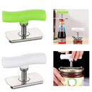 Abridores nas cores verde e branco, mostra o uso em vários tipos de potes