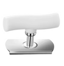 Abridor de cabo branco com imagem maior onde observa-se sua robustez e beleza e utilidade do inox com segurança e higiene