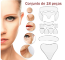 Adesivos SkinRenew™ dobráveis ​​e reutilizáveis, simples de armazenar e manter limpos para múltiplos usos.