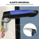 Alça de Suporte na cor azul instalada na fechadura, no ponto U da fechadura.