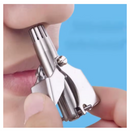 Detalhe das lâminas internas do aparador de nariz com acabamento seguro