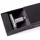 Mostra o requinte do interior da embalagem do barbeador.