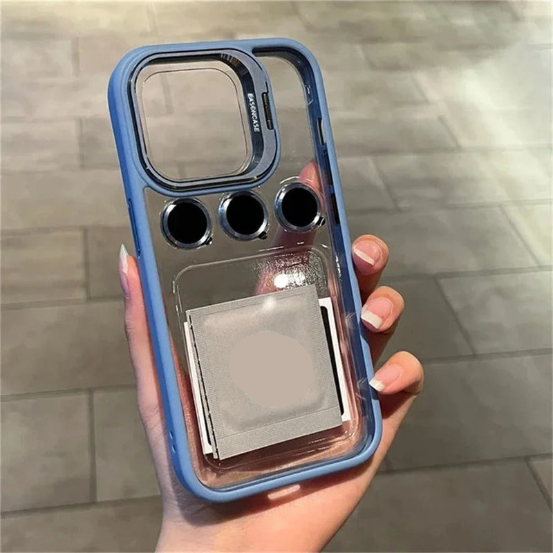 Case Duo Protect com acabamento minimalista e toque luxuoso, elevando o design do seu iPhone.