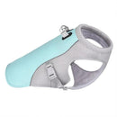 Coleira de Peito Térmica Cold Dog em exibição, disponível nas cores azul, verde, laranja e rosa.