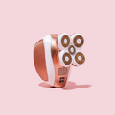 depilador rosa com cinco cortadores