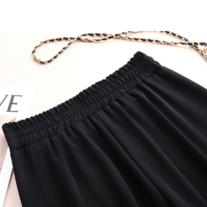 Calça Casual Feminina de Alfaiataria Élastique