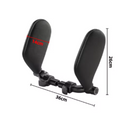 Encosto de cabeça premium para aumentar a segurança e o conforto. Medidas de 36 cm entre as duas almofadas, altura de 26 cm e largura de 14 cm.