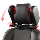 Encosto dobrável e giratório para maior flexibilidade e conforto.