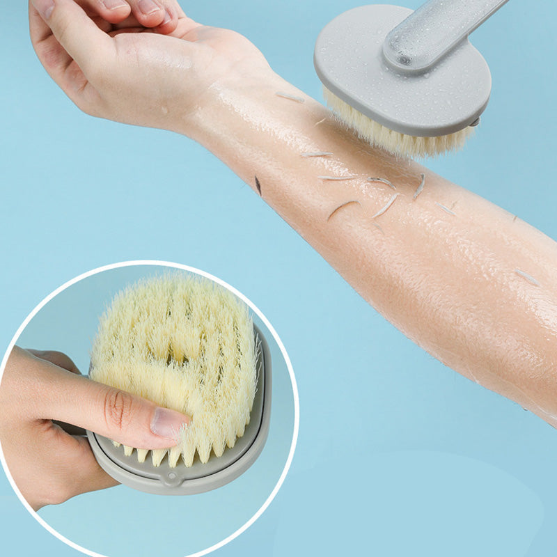 Faça uma comparação entre escova de banho ergonômica e esponja comum, destacando e percebendo a sua eficácia.