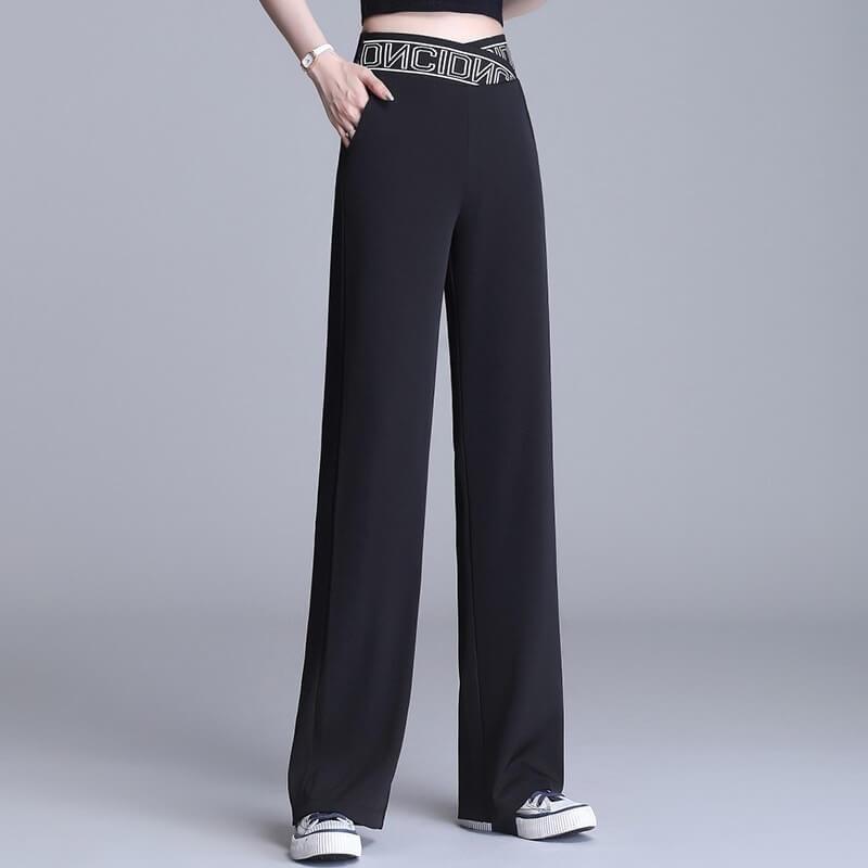 Calça Casual Feminina de Alfaiataria Élastique