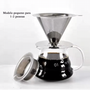 Filtro-coador de café inoxidável reutilizável - tamanho pequeno ideal para 1 a 2 pessoas.