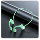 Fone de condução ósseo Bluetooth 5.1 acompanha cabo de carregamento USB.