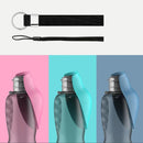 Garrafa de água para pets disponível em vários cores vibrantes.