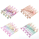 Pincéis do Kit Sereia sendo usados ​​para aplicação profissional de maquiagem.