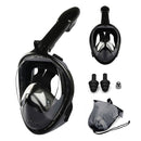 Máscara de Mergulho com parafuso, suporte GoPro, plugues de ouvido e bolsa. Cor preta com branco.