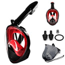 Máscara de Mergulho com sistema antiembaçante e colocação total. Cor vermelha. As máscaras acompanham Bolsa protetora para transporte seguro e higiênico.

