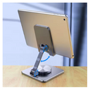 Demonstra a facilidade de giro vertical do suporte.