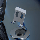 Mostra o suporte de perspectiva de cima resaltando a beleza do inox na cor cinza.