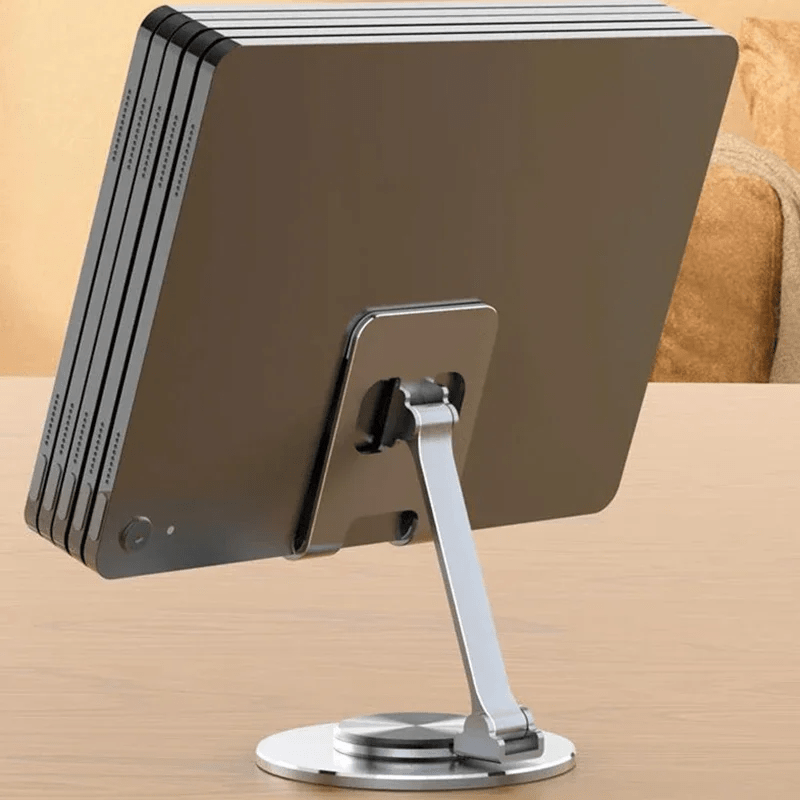 Suporte sendo usado por tablet. Elegância e esgurança.