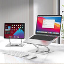 Suporte para Laptop com base giratória de 360º, facilitando ajustes e melhorando a usabilidade.