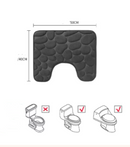 Requinte do piso para bacia com mestra das dimensões. 50cm x 40cm.