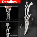 Tesoura Culinária SuperCutter fácil de limpar, garantindo higiene e praticidade no dia a dia. Com dimensões 13cm de lâminas e 26cm com os cabos, no total.