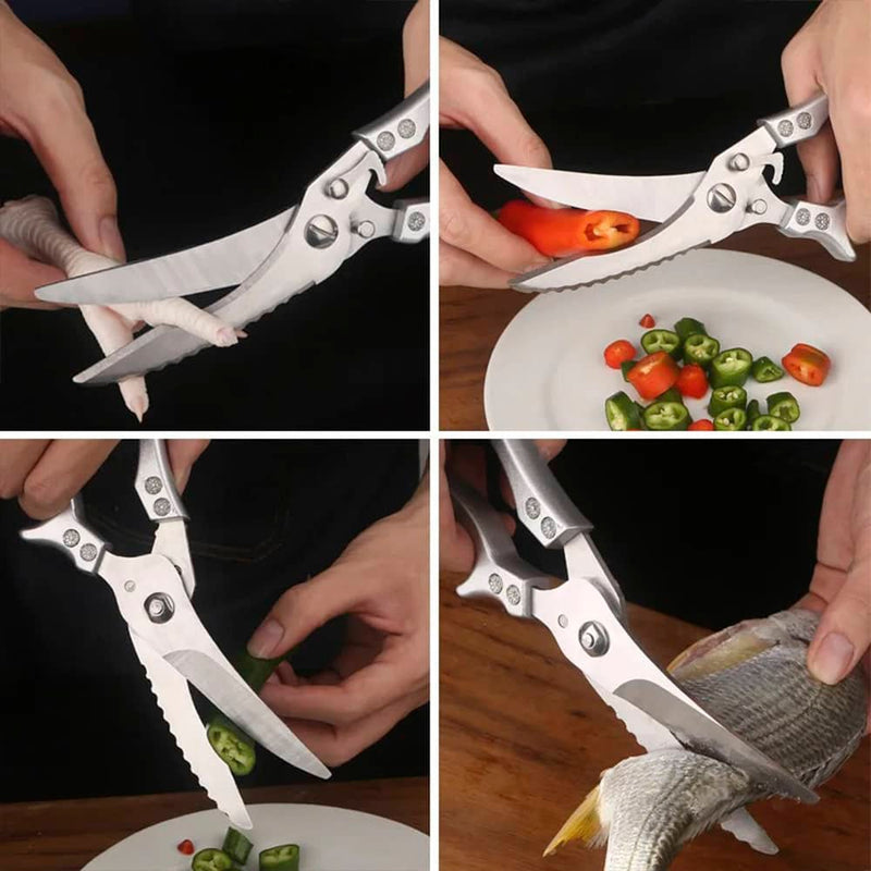 Tesoura Culinária SuperCutter com design ergonômico, conforto ao segurar a tesoura em todas as situações.