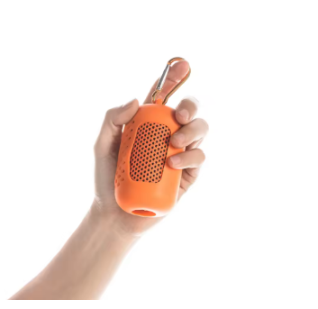 para ideia do tamanho que cabe na palma da mão cor laranja