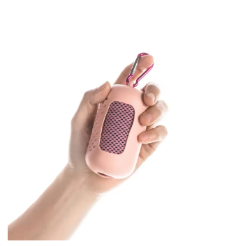 para ideia do tamanho que cabe na palma da mão cor rosa