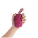 para ideia do tamanho que cabe na palma da mão cor vermelha