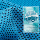 malha do tecido da toalha ampliada para observação da tecelagem